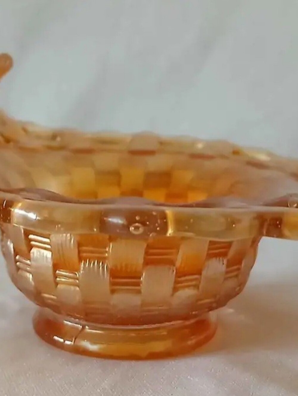Fenton Marigold Jack-in-the-Pulpit Carnival Glass Bowl